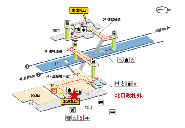 ときわ台駅構内図